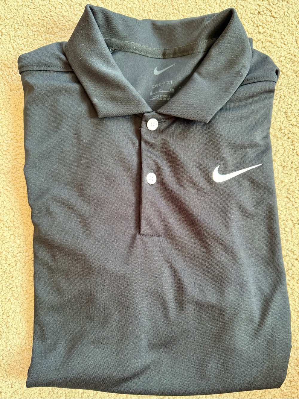 Nike Black Polo Golf Shirt Men’s S Black